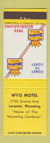 Matchbook Cover - Wyo Motel Laramie WY Best Western