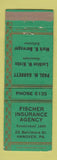 Matchbook Cover - Fischer Insurance Agency Hanover PA