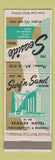 Matchbook Cover - Seaside Hotel Atlantic City NJ