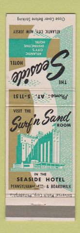 Matchbook Cover - Seaside Hotel Atlantic City NJ