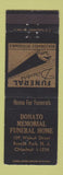 Matchbook Cover - Donato Memorial Funeral Home Roselle Park NJ