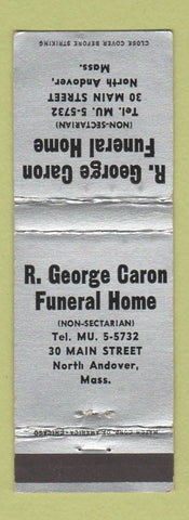 Matchbook Cover - R George Caron Funeral Home North Andover MA WEAR