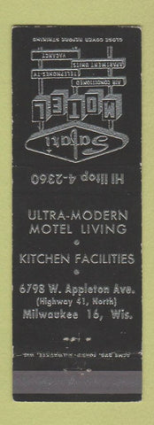 Matchbook Cover - Safari Motel Milwaukee WI