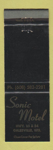 Matchbook Cover - Sonic Motel Galesville WI