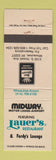 Matchbook Cover - Best Western Midway Motor Lodge Milwaukee WI