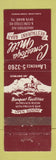Matchbook Cover - Conestoga Mill Restaurant Bryn Mawr PA