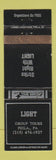 Matchbook Cover - Light Group Tours Philadelphia PA BLACK WEAR