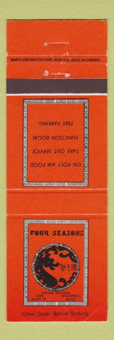 Matchbook Cover - Four Seasons Wakefield MA Chinese Restaurant