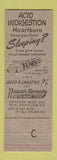 Matchbook Cover - Tums Antacid Fly Fishing Montreal