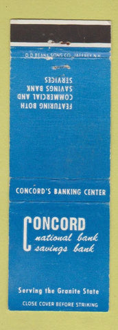 Matchbook Cover - Concord National Bank MA?