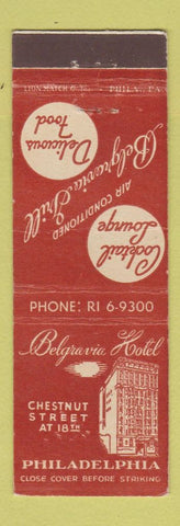 Matchbook Cover - Belgravia Hotel Philadelphia PA