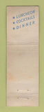 Matchbook Cover - Boni New York City restaurant