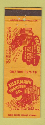 Matchbook Cover - Eilermann Trucking St Louis MO