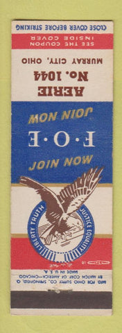 Matchbook Cover - Eagles Club Murray City OH