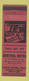 Matchbook Cover - Central Hotel Cherry Valley NY