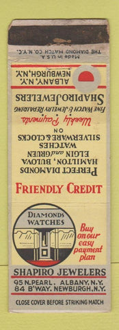 Matchbook Cover - Shapiro Jewelry Newburgh Albany NY WORN