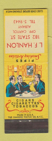 Matchbook Cover - LF Hanlon Tobacco Cigars Albany NY