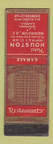 Matchbook Cover - Hotel Houston Washington DC WEAR