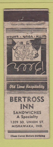 Matchbook Cover - Bertross Inn Mishawaka IN WORN