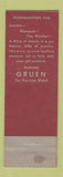 Matchbook Cover - Gruen Watches Rider's Jewelry Lake Charles