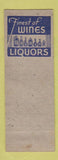 Matchbook Cover - Kelly's Liquor Store Carl's News Stand Schenectady NY