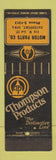 Matchbook Cover - Thompson Products Auto Parts Davenport IA WEAR