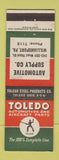 Matchbook Cover - Toledo Auto Parts Williamsport PA