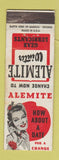 Matchbook Cover - Alemite Gear Lubricants girlie