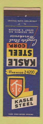 Matchbook Cover - Kasle Steel Corp Detroit MI