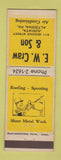 Matchbook Cover - EW Craw & Son Roofing Altoona PA