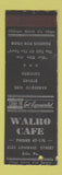 Matchbook Cover - Walro Cafe Erie PA SAMPLE WEAR