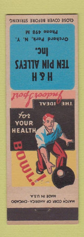 Matchbook Cover - H&H Ten Pin Bowling Orchard Park NY