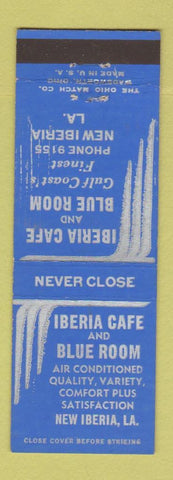 Matchbook Cover - Iberia Cafe Blue Room New Iberia LA