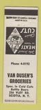 Matchbook Cover - Van Dusen's Groceries Scotia NY