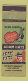 Matchbook Cover - Adam Hats Los Angeles CA WORN