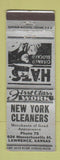 Matchbook Cover - New York Cleaners Lawrence KS WEAR