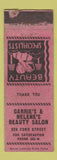 Matchbook Cover - Carrie's & Helen's Beauty Salon POOR STRIKER