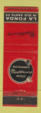 Matchbook Cover - Fred Harvey La Fonda Santa Fe NM WEAR