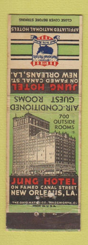 Matchbook Cover - Jung Hotel New Orleans LA