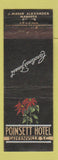 Matchbook Cover - Poinsett Hotel Greenville SC
