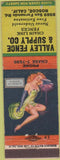 Matchbook Cover - Valley Fence Supply Roscoe CA pinup