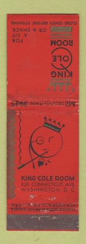 Matchbook Cover - King Cole Room Washington DC feature WEAR