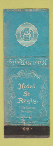 Matchbook Cover - Hotel ST Regis New York City WORN