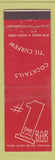 Matchbook Cover - #1 Bar New York City