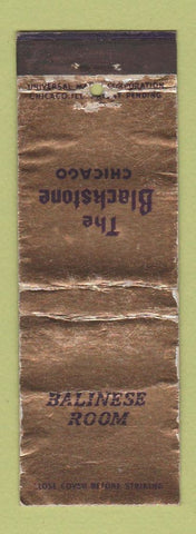 Matchbook Cover - Blackstone Hotel Chicago IL WORN girlie back