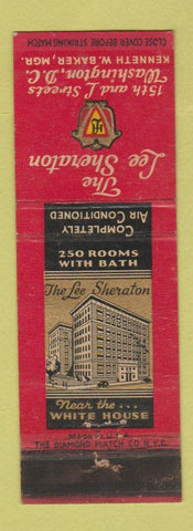 Matchbook Cover - The Lee Sheraton Hotel Washington DC WEAR
