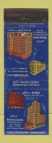 Matchbook Cover - Hotels Baton Rouge LA Jackson MS WEAR