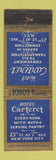 Matchbook Cover - Hotel Carteret New York City WEAR