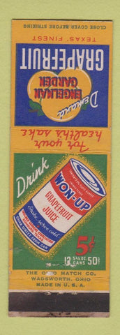 Matchbook Cover - Won Up Grapefruit Juice drink WEAR