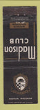 Matchbook Cover - Madison Club WI WEAR